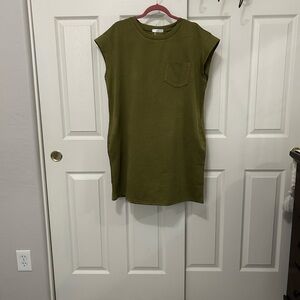 Olive Green Sleeveless Dress